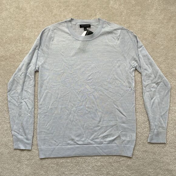 Banana Republic Sweaters - Banana Republic Washable Wool Womens Sweater Cutout Long Sleeve Blue Large NWT
